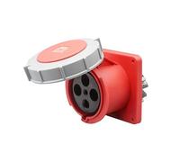 BTMFGVWLB IEC 60309 Waterproof Industrial Connector Socket 4Pin 125A 380V-415V 3P+E 6H IP67 Waterproof Female Connector Power Connecting Industrial Concealed Socket for Aviation and Industry