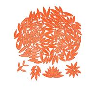 BTMIEY Leaf Petal Ceramic Mosaic Tiles, 170 PCS Random Color & Size, Orange, DIY Mosaic Making Stones for Crafts, Wall Decoration