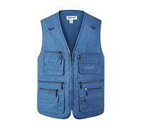 Btmpmcs Men's Outdoor Fishing Vest Casual Multi Pocket Utility Gilet Breathable Lightweight Photography Waistcoat Camping Hunting Jacket Sleeveless Top
