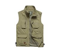 Btmpmcs Men's Quick Dry Fishing Vest Outdoor Utility Multi-Pocket Waistcoat Casual Sleeveless Jacket Breathable Work Safari Traveling Hiking Gilet Photography Top