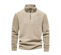 Btmpmcs Men's Sweatshirt 1/4 Zip Fleece Lined Pullover Autumn Winter Warm Thermal Jumper Thick Sherpa Sweater Stand Collar Long Sleeve Plain Casual Workwear Classic Quarter-Zip Tops Sports Underwear