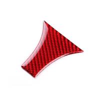 Btnuahq Trim Interior Interior Cover For Clio 4 Mk4 IV 2013 2014 2015 2016 2017 2018 Car Steering Wheel Button Frame Panel Sticker Real Soft Carbon Fiber(Bottom Red Carbon)