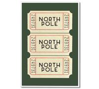 BTNXWL Classic Christmas Prints Canvas Wall Art, Merry Christmas Posters for Room Aesthetic, Green North Pole Sign Christmas Pictures for Wall Decor, Happy Cheers Holiday Decor 12x16in Unframed