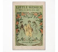 BTNXWL Little Women Book Cover Wall Art, Classic Book Canvas Poster, Retro Bookish Print Gift, Home Library Reading Corner Picture, Reading Wall Decor 12x16in Unframed