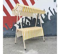 BTOIASYHF Foldable Street Food Cart on Wheels, Portable Vendor Stall Stand for Outdoor, Wooden Kiosk Market Stall Display Stand for Hot Dog/Ice Cream Vendor