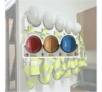 BTOIASYHF Hard Hat Placement Hanging Rack Holds 1/2/ 3/4/ 5/6 Hats, Hat Organizer Stand with Hooks & Name Sticker, Safety Helmet Holder for Workshop/Office/Factory