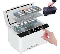 BTOIASYHF Insulin Refrigerator Refrigerated Box, Insulin Travel Box, 2 To 8 ℃ LED Screen, Medication Refrigerator, Car USB Charger, Medication Isolation