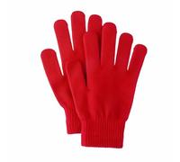 Btolin Minimalist Winter Knit Gloves for Men&Women,Thermal Knit Gloves Windproof Warm Riding Driving Outdoor Sports, Red, One size