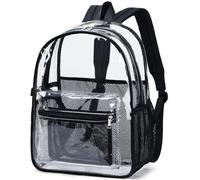BTOOP Clear Mini Backpack for Stadium Events 12x12x6 Small Transparent Backpack See Through Clear Bag for Concerts Work