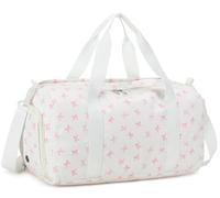 BTOOP Duffle Bag for Girls Kids Gym Sports Women Workout Travel Bag Weekender with Shoe Compartment and Wet Pocket, Pink Bow, Sports