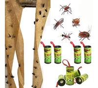 BTORER 8Pcs Fly Traps for Indoors Outdoor, Effective Fly Paper Strips, Sticky Hanging Fly Tape Catcher Ribbon, Fruit Fly Gnat Trap for House, Garden, Bullpen, Stable,Pasture - Eco-Friendly Non-Toxic