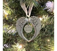 BTORER Christmas Memorial Ornaments Angel Wings, I Have a Angel Watching Over Me I Call Him Dad in Memory of Loss Loved One in Heaven Gift Christmas Tree Hanging Pendant Sympathy Gifts