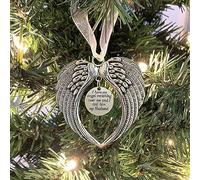 BTORER Christmas Memorial Ornaments Angel Wings, I Have a Angel Watching Over Me I Call Him Husband in Memory of Loss Loved One in Heaven Gift Christmas Tree Hanging Pendant Sympathy Gifts