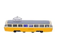 BTOSEP 1:90 Kid Pull Back Car Toy Alloy Simulation Vehicle with Sound and Light for Children Age 3+ Durable Design (classic tram yellow)