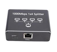 BTOSEP 1 to 4 Network Splitter Gigabit Ethernet Splitter 1000Mbps for Home or Business Use Lightweight Aluminum Alloy
