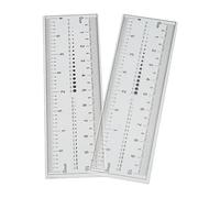 BTOSEP 10PCS Fake Nails Measuring Ruler, Transparent Portable Nail Art PVC Soft Ruler with Clear Text for Accurate Nail Size Measurement