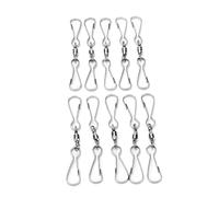 BTOSEP 10pcs Stainless Steel Wind Chimes Hook, Durable 360° Rotating Spiral Hook for Bird Feeders and Windmills, Silver White Material (Large 30cm)