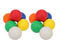 BTOSEP 12Pcs PU Sponge Practice Balls, Indoor Training Balls with Good Elasticity for Swing Practice, Soft and Safe White Red Orange Yellow Green Blue