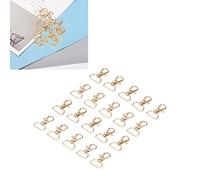 BTOSEP 20Pcs Keychain Zinc Alloy DIY Durable Glossy Safe Key Ring Clips