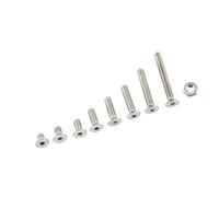 BTOSEP 300pcs M2.5 Hex Socket Screws Set Durable Fasteners for Home and Office Appliances A2 Stainless Steel (C: Flat head)