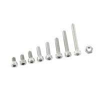 BTOSEP 300pcs M2.5 Hex Socket Screws Set Durable Fasteners for Home and Office Appliances A2 Stainless Steel (A: Cap head)