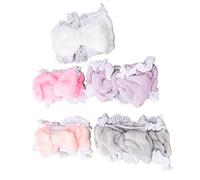 BTOSEP 5pcs Makeup Headbands Cute Bowknot for Face Washing and SPA Relaxation in Soft Cloth White Gray Purple Pink Light Pink