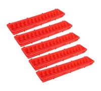 BTOSEP 5Set Red Bird Feeder Durable Plastic Feeding Device for Parrots and Starlings Outdoor 20.3x4.9x3.1in