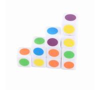 BTOSEP 6 Sided Color Dice Set of 20 Teaching Aids Fun Right Angle Design for Board Games Digital Learning 16mm