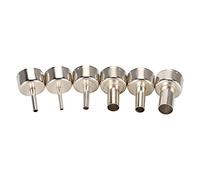 BTOSEP 6pcs Hot Air Gun Nozzle, Stainless Steel Nozzle Tips for 858 Heat Gun SMD Rework Station with 3mm 4mm 5mm 8mm 10mm 12mm Air Outlet Diameter