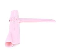 BTOSEP Adjustable Cake Scraper Set for Smooth Cakes and Pizzas - 2 Pcs Cream Scraper Tools for Home Bakery - Durable Plastic - 9.3x1.8x8.1in (Trumpet Pink)