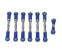 BTOSEP Adjustable Metal Tie Link Rods Lightweight 7PCS Set for Rustler Stampede 4x4 RC Car Accessories (Blue)