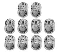 BTOSEP Alloy Paracord Beads Unique Six Character Pendant 10pcs for Lanyards and DIY Projects