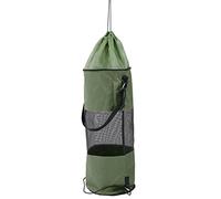 BTOSEP Boat Reusable Waterproof Mesh Trash Bag Portable for Garbage Storage, Hanging Strap, Outdoor Camping Supplies (OD Green)