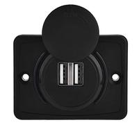 BTOSEP Car Dual Black 3.1A USB Socket Outlet for RVs Buses Ships Yachts ABS LED