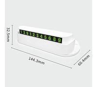 BTOSEP Car Temporary Stop Sign Detachable Luminous Number with Mobile Phone Holder for Easy Access and Night Visibility Red/White/Black - 1 Unit (White)