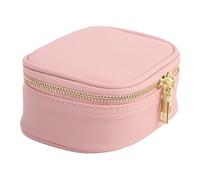 BTOSEP Cosmetics Case Roseate Makeup Bag with Rechargeable 3 Color Temperature Dimmable LED Mirror for Travel