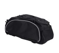 BTOSEP Cycle Rear Rack Bag Reflective Trim Easy Access Design for Nighttime Rides 1 Unit (Black)