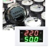 BTOSEP Digital AC Voltmeter Meter with Dual LED Display for Real-Time AC Voltage and Frequency Monitoring in Home or Industrial Use (White)