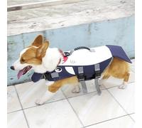 BTOSEP Dog Life Vest Adjustable Cute Floatation Jacket for Small Medium Dogs, Breathable Polyester Material, Fun Water Activities (Sea Animal Type M)
