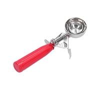 BTOSEP Easy Release Ice Cream Scoop with Ergonomic Plastic Handle for Ice Cream Shops Home Kitchens 3 Sizes (Red Medium)