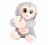 BTOSEP Electric Talking Monkey Plush Doll Toy for Kids Birthday Gift Interactive Soft Plush Toy 15cm X 13cm X 18cm (gray)