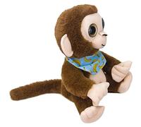 BTOSEP Electric Talking Monkey Plush Doll Toy for Kids Birthday Gift Interactive Soft Plush Toy 15cm X 13cm X 18cm (dark brown)
