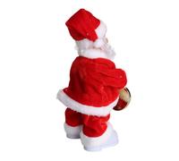 BTOSEP Guitar Playing Old Man Ornament Battery Operated Singing Dancing Decor for Christmas 28cm Fleece