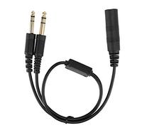 BTOSEP H-GA Helicopter Universal Aviation Headset Adapter for David Clark Cable, Durable Design for Easy Connection, Fits U174/U to GA Dual Plug, 1 Piece