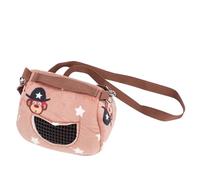 BTOSEP Hamster Carrier, Portable Flannelette Bag with Gridding Window for Small Pets Outside Travel, Coffee, Sizes S-M-L (Large Size)