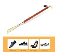 BTOSEP Horse Head Shoe Horn Lifter Universal Long Beech Handle Handled Shoehorn (Brown 55CM Horse Head Shoehorn)