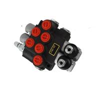 BTOSEP Hydraulic Valve Double Acting Control Valve for Loader and Trailer Cast Iron 2 Spool 12mm 16.20MPa