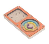 BTOSEP Kids Handheld Pinball Game Educational Safe Fine Motor Skill Development for Early Learning Birthday Parties, Wooden Maze Toy, Bright Color (Small Size)