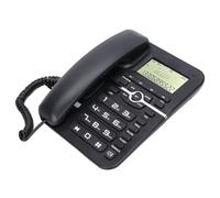 BTOSEP KXT2028CID Ergonomic Desktop Corded Telephone Classic Wired Phone with Multi Function Settings for Office and Hotel Space ABS Design 8.3x6.7x3.7in (Black)