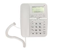 BTOSEP KXT2028CID Ergonomic Desktop Corded Telephone Classic Wired Phone with Multi Function Settings for Office and Hotel Space ABS Design 8.3x6.7x3.7in (White)
